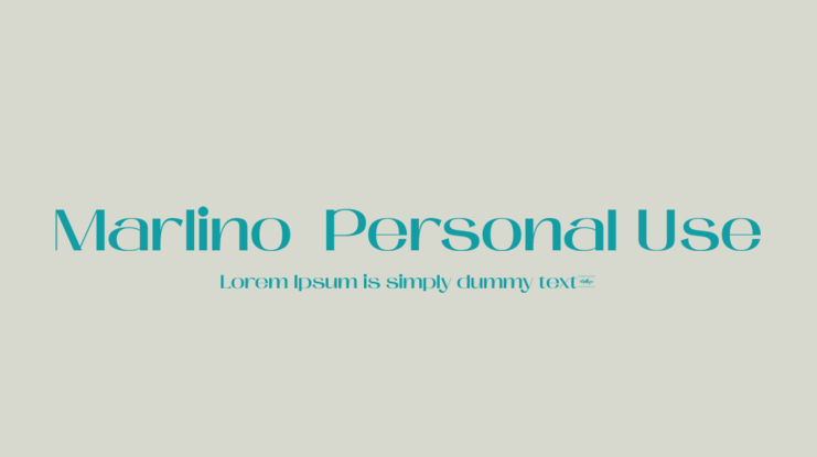 Marlino  Personal Use Font