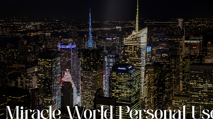 Miracle World Personal Use Font