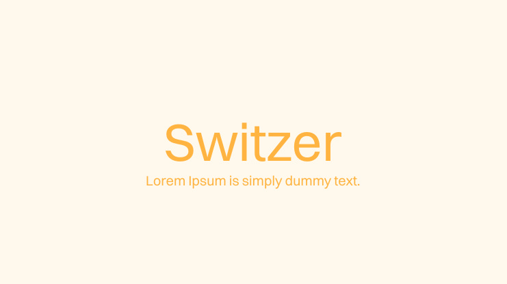 Switzer Font Family
