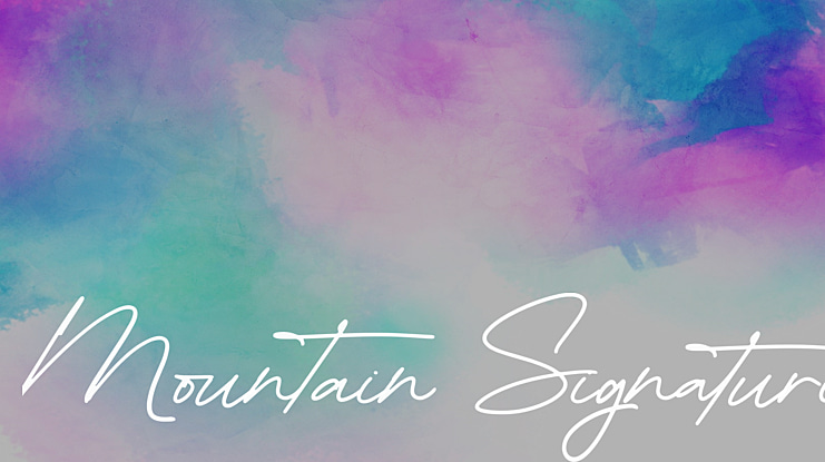 Mountain Signature Font