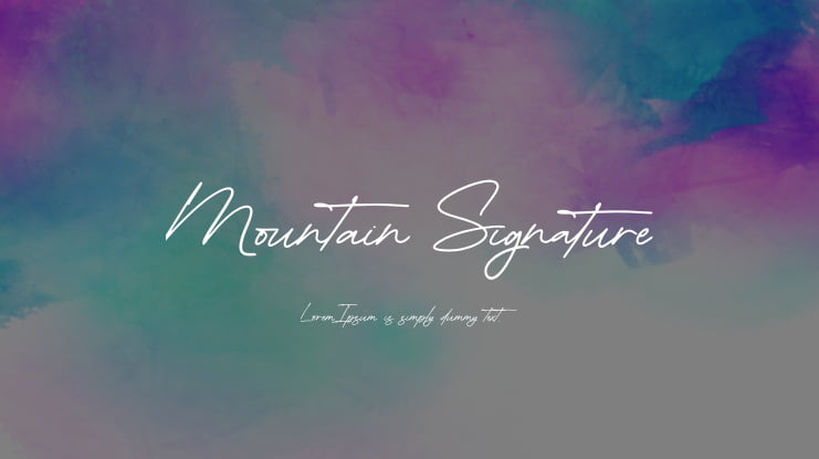 Mountain Signature Font