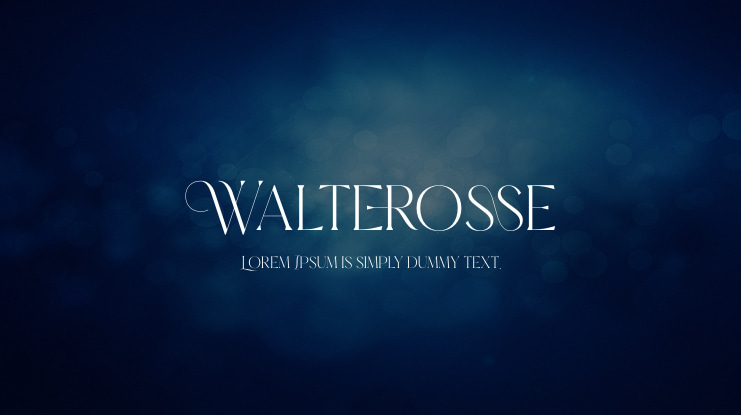 Walterosse Font
