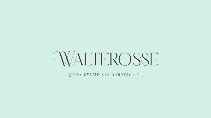Walterosse Font