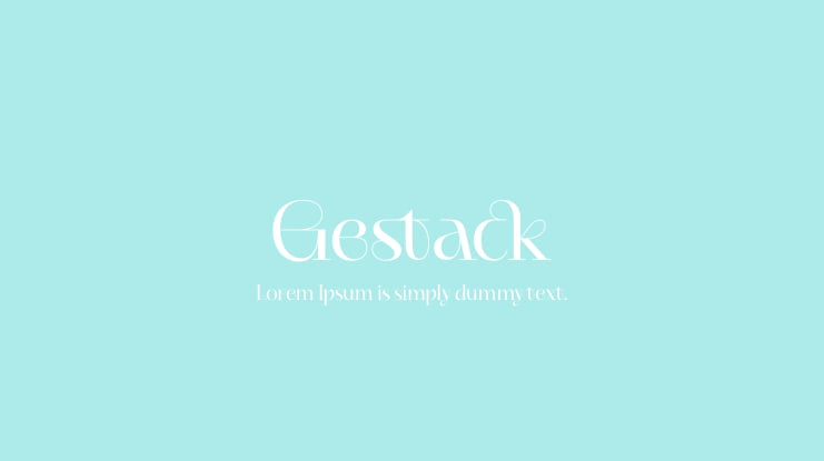 Gestack Font