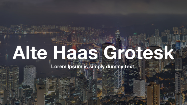Alte Haas Grotesk Font Family