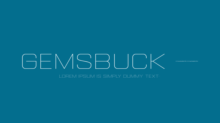 Gemsbuck 01 Font