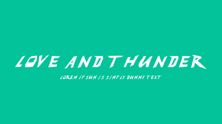 Love and Thunder Font
