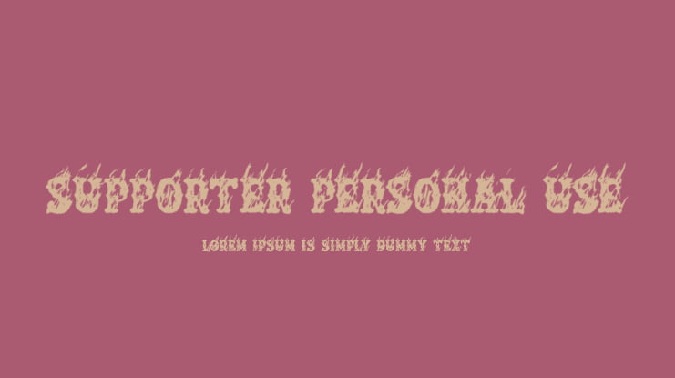 SUPPORTER PERSONAL USE Font