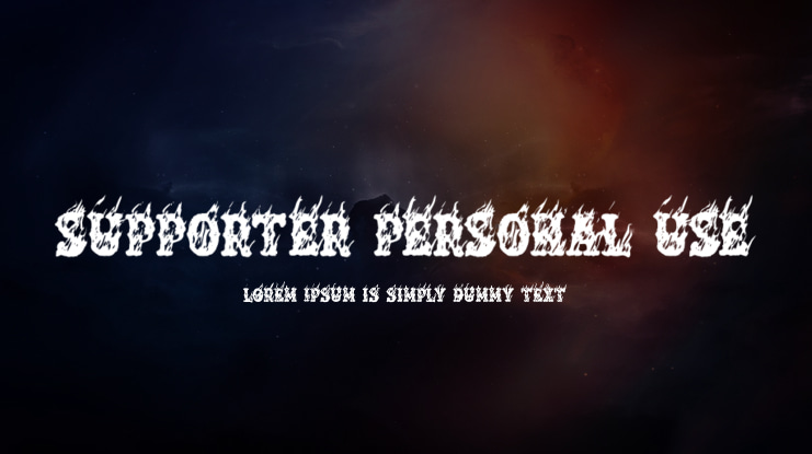 SUPPORTER PERSONAL USE Font