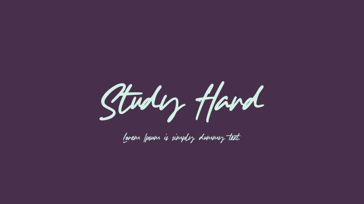 Study Hard Font