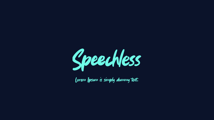 Speechless Font