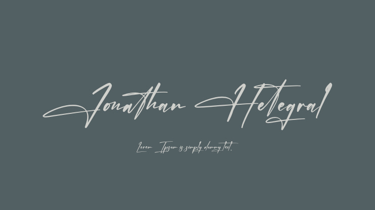Jonathan Hetegral Font