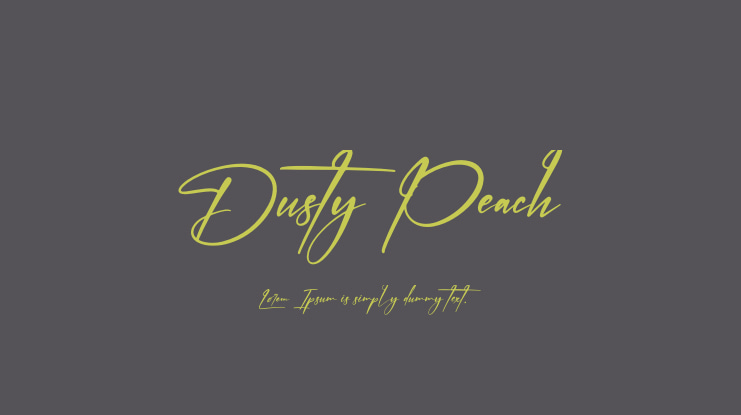 Dusty Peach Font