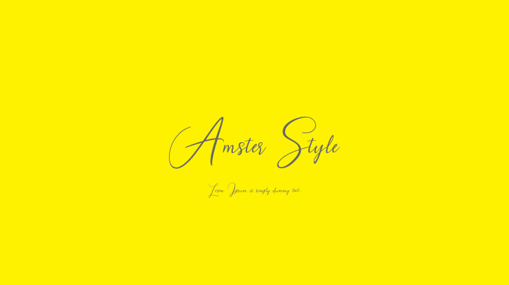 Amster Style Font Family