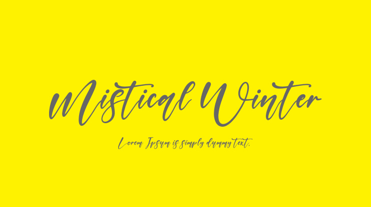 Mistical Winter Font