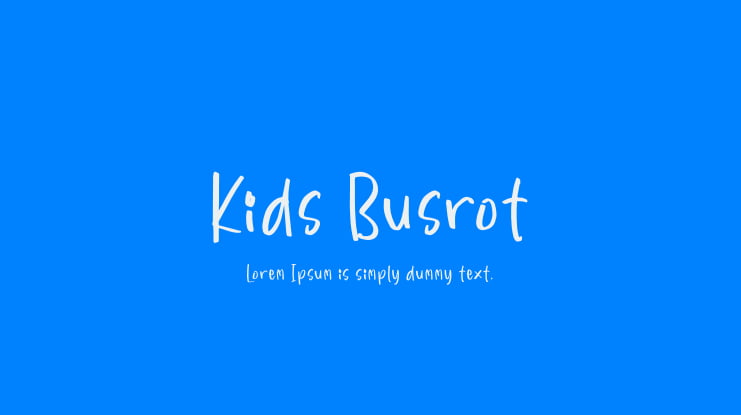 Kids Busrot Font