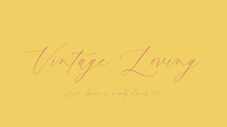 Vintage Loving Font