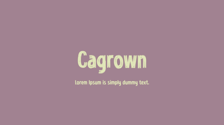 Cagrown Font