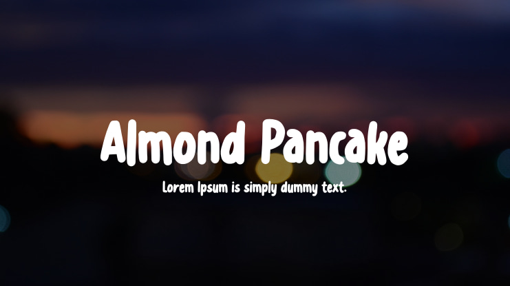 Almond Pancake Font