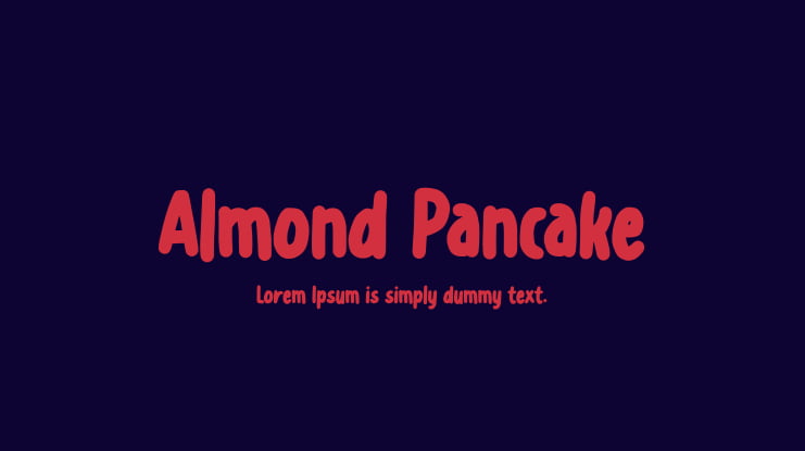 Almond Pancake Font