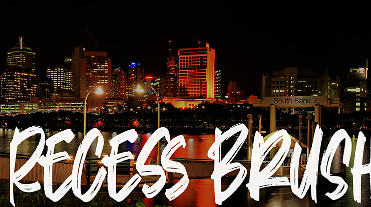 Recess Brush Font