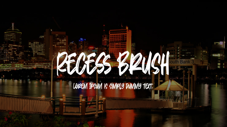 Recess Brush Font