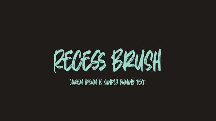 Recess Brush Font