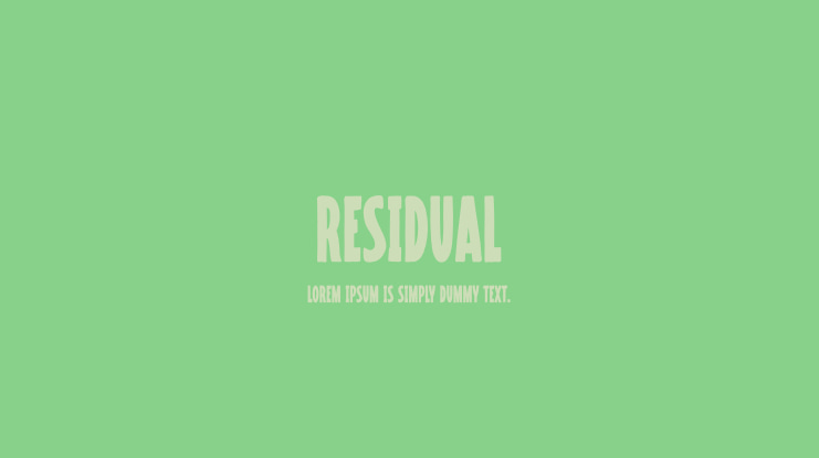 Residual Font