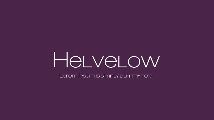 Helvelow Font