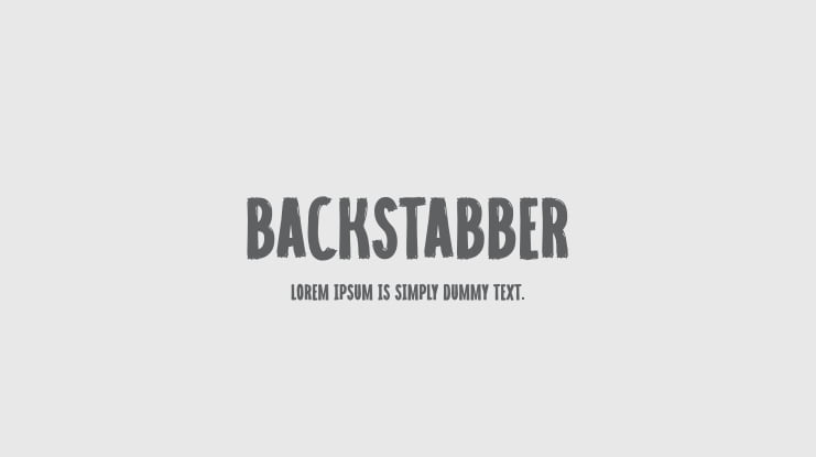 Backstabber Font