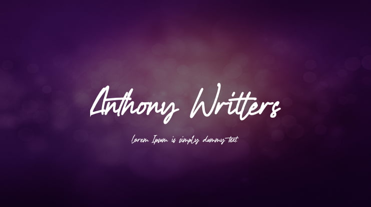 Anthony Writters Font