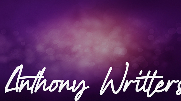 Anthony Writters Font