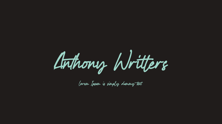 Anthony Writters Font