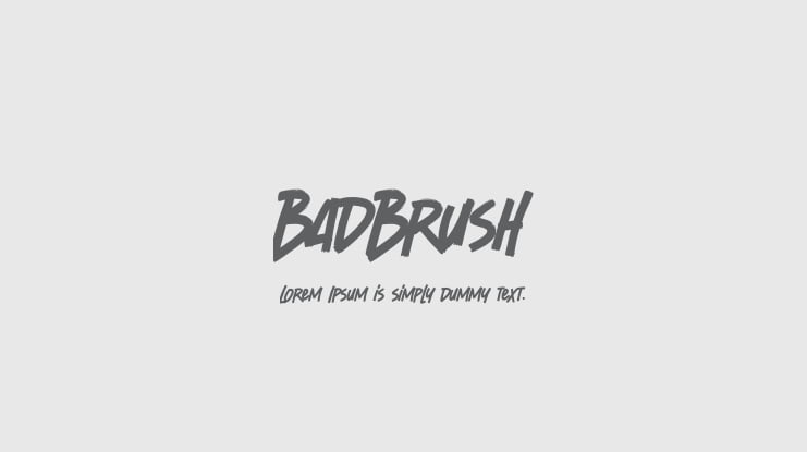 BadBrush Font