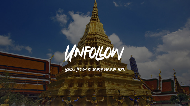 Unfollow Font