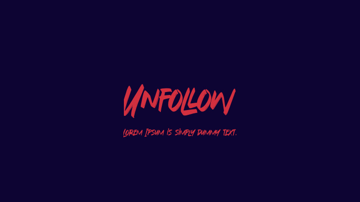 Unfollow Font