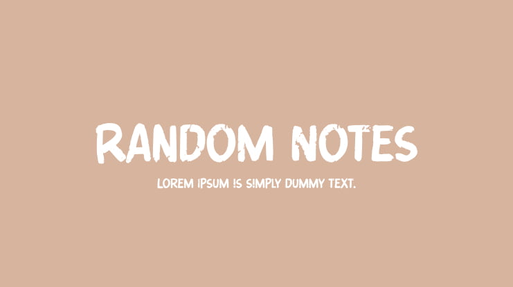 Random Notes Font