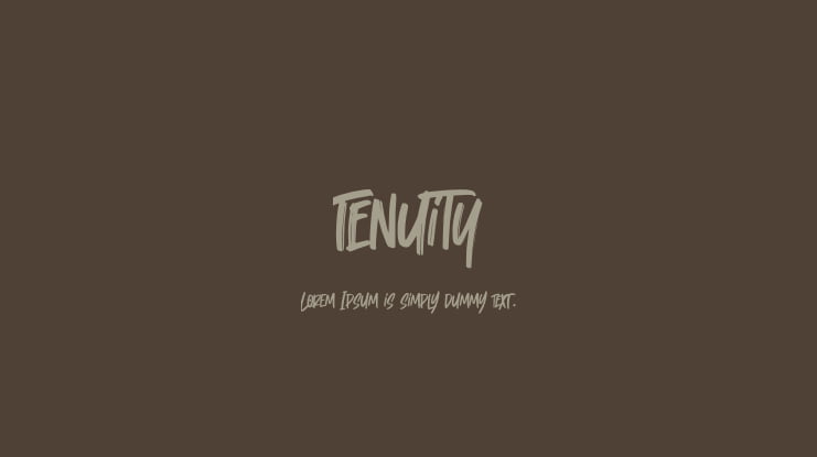 Tenuity Font
