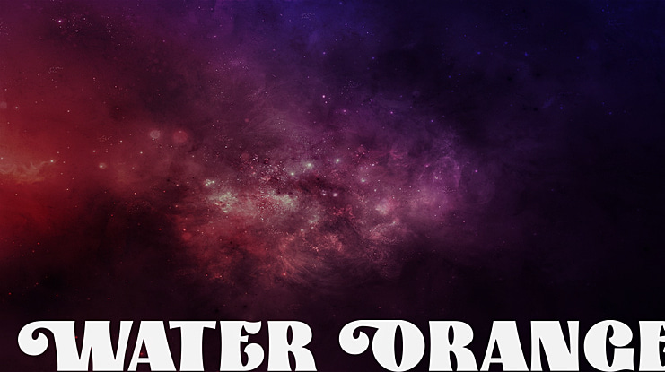 Water Orange Font