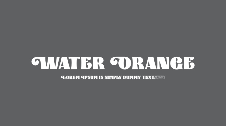Water Orange Font