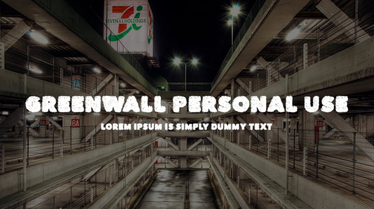 GREENWALL PERSONAL USE Font