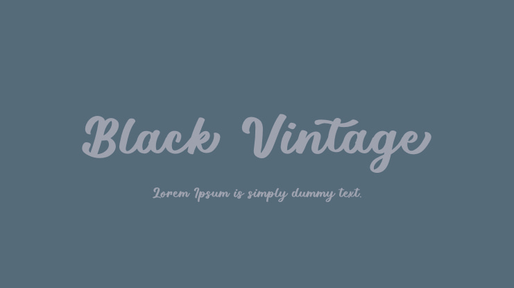 Black Vintage Font