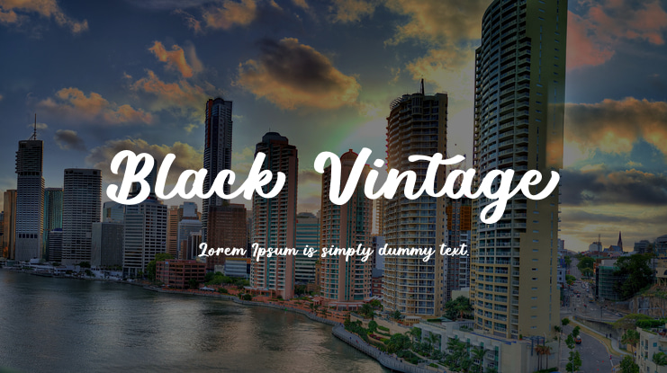 Black Vintage Font