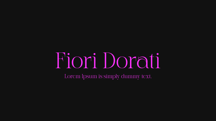 Fiori Dorati Font