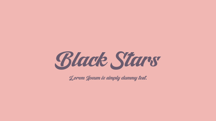 Black Stars Font Family