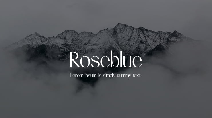Roseblue Font