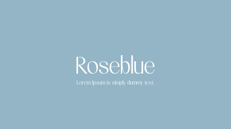 Roseblue Font