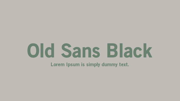 Old Sans Black Font Family