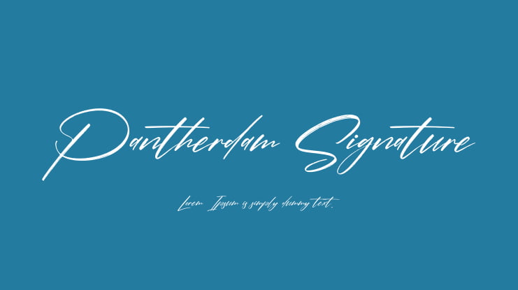 Pantherdam Signature Font