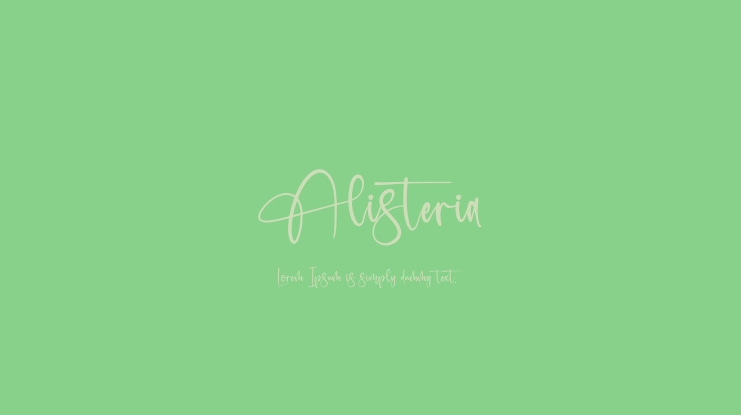 Alisteria Font